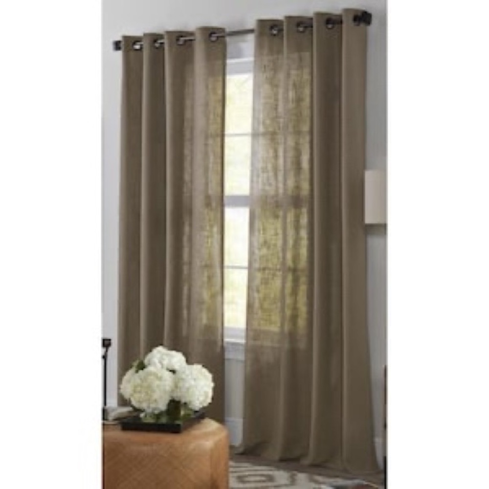 Single Curtain Panel Camel 52x84 allen + roth